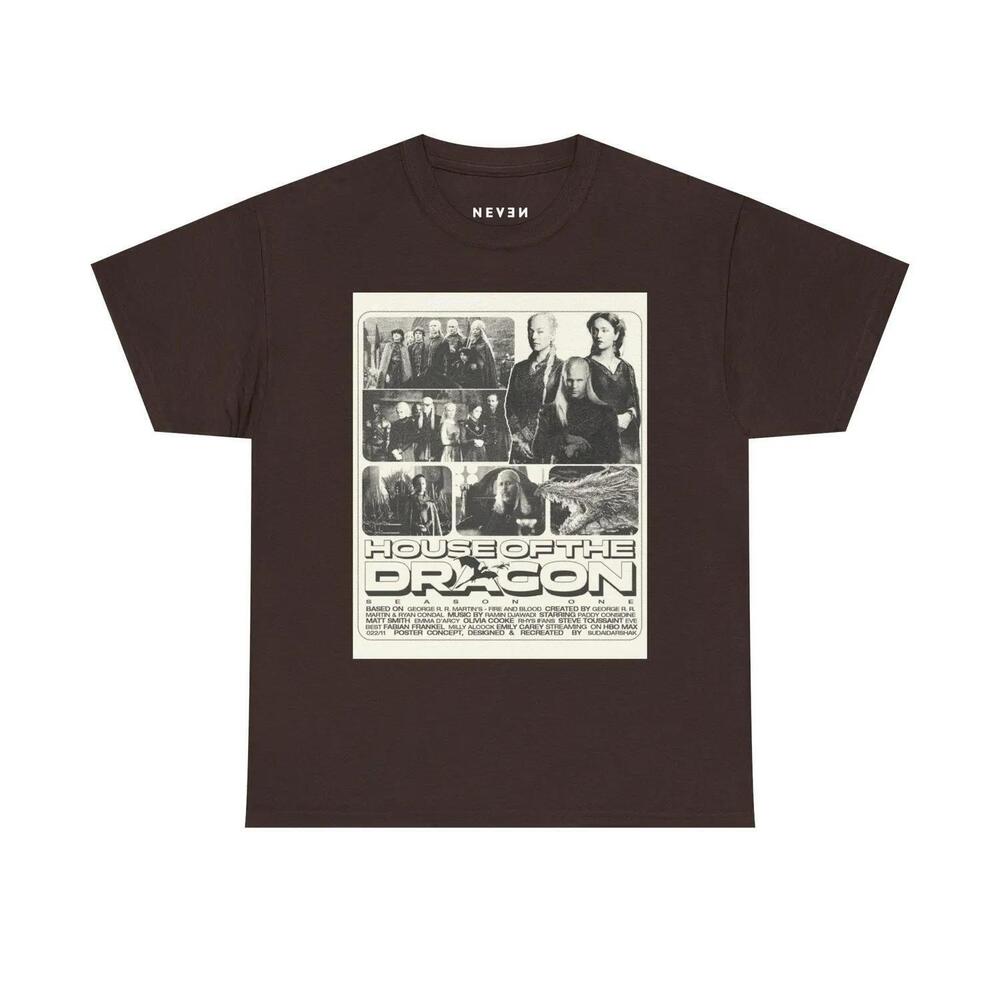 House Of The Dragon Newspaper Game Of Thrones Fantasy Fan Gift T Shirt